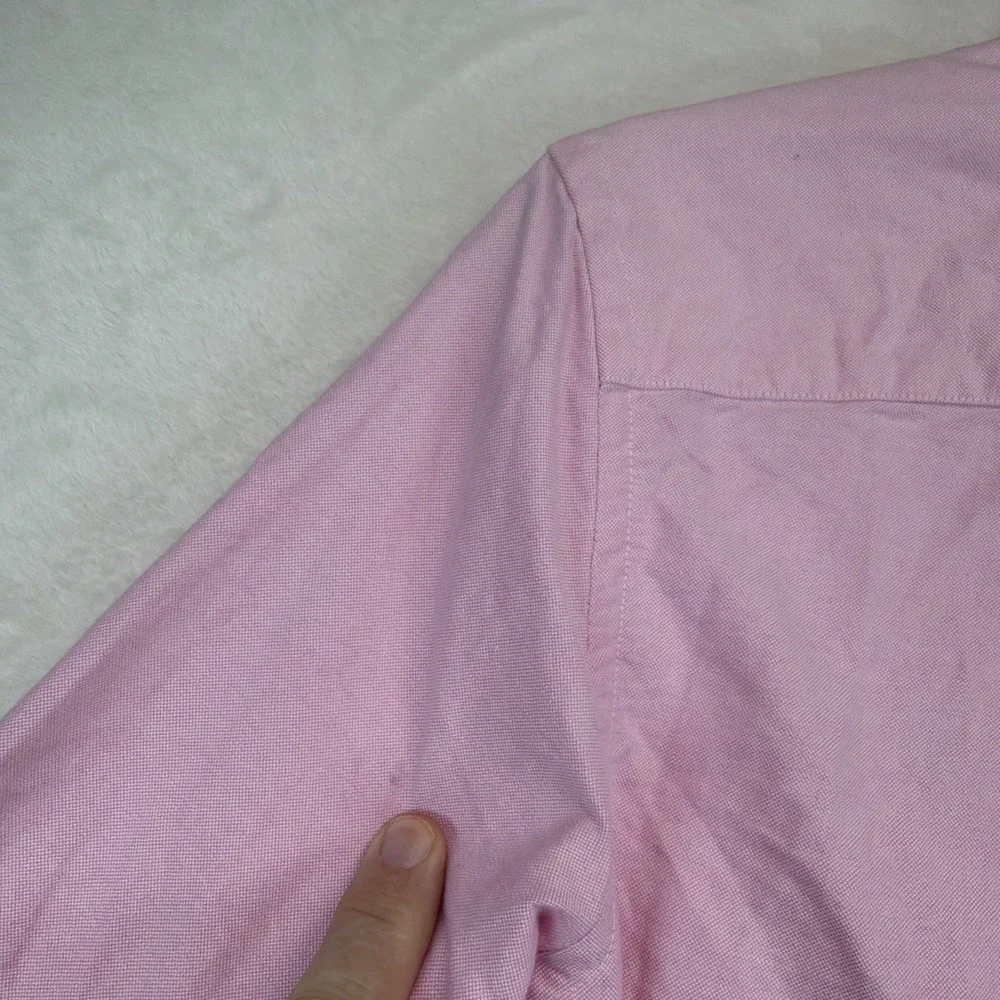 Ralph Lauren Boys Oxford Shirt Pink Long Sleeve Button Down Large 14-16